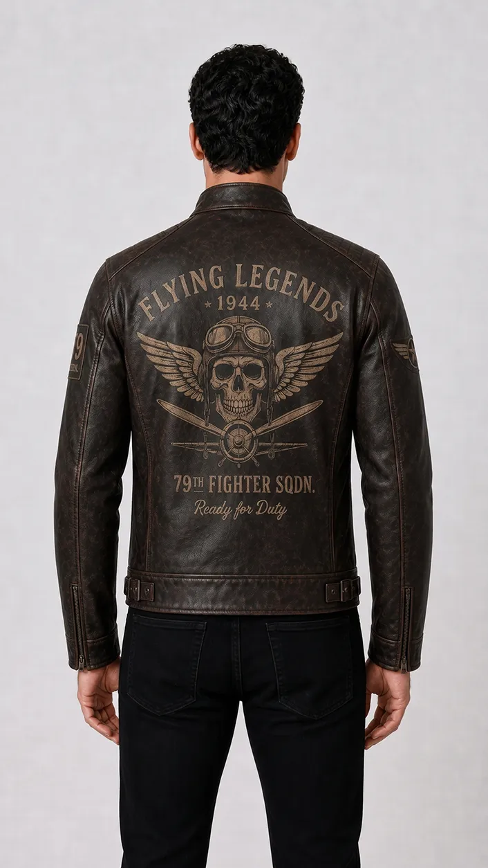 Ace of Skies Aviator Leather Jacket